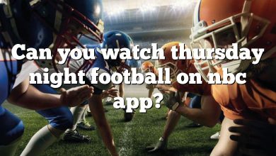 Can you watch thursday night football on nbc app?