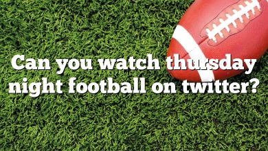 Can you watch thursday night football on twitter?