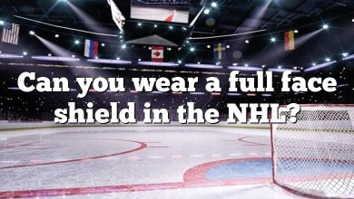 Can you wear a full face shield in the NHL?