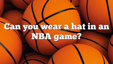 Can you wear a hat in an NBA game?