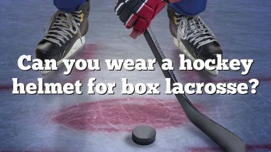 Can you wear a hockey helmet for box lacrosse?