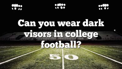 Can you wear dark visors in college football?