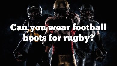 Can you wear football boots for rugby?