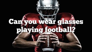 Can you wear glasses playing football?