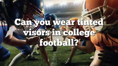 Can you wear tinted visors in college football?