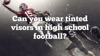 Can you wear tinted visors in high school football?