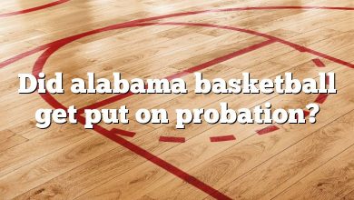 Did alabama basketball get put on probation?
