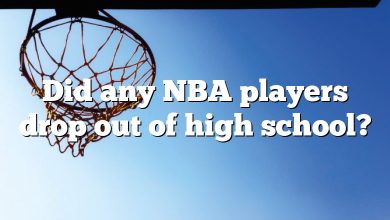 Did any NBA players drop out of high school?