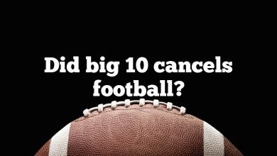 Did big 10 cancels football?