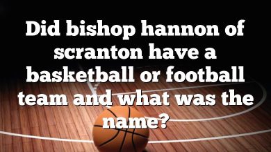 Did bishop hannon of scranton have a basketball or football team and what was the name?