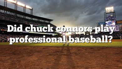 Did chuck connors play professional baseball?