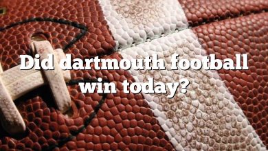 Did dartmouth football win today?