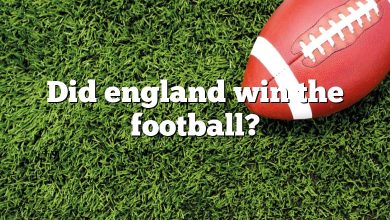 Did england win the football?