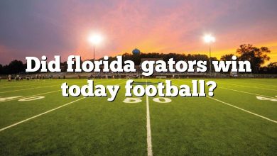Did florida gators win today football?