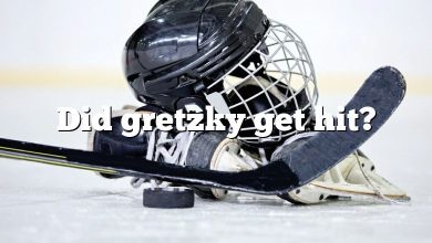 Did gretzky get hit?