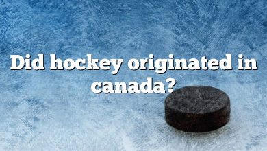 Did hockey originated in canada?