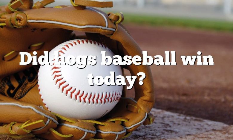 Did hogs baseball win today?