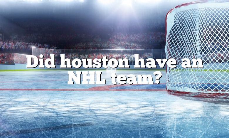 Did houston have an NHL team?