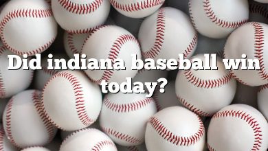 Did indiana baseball win today?