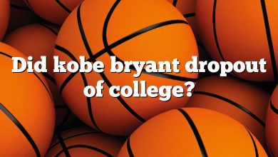 Did kobe bryant dropout of college?