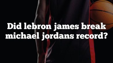 Did lebron james break michael jordans record?