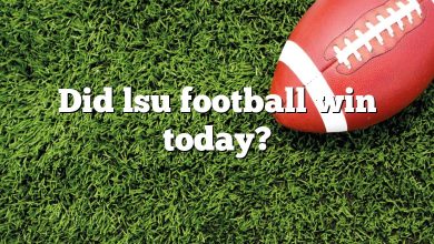 Did lsu football win today?