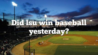 Did lsu win baseball yesterday?