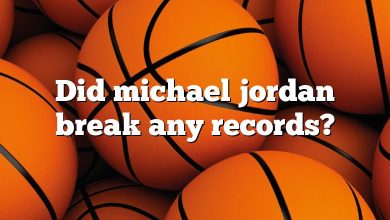 Did michael jordan break any records?