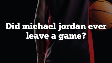 Did michael jordan ever leave a game?