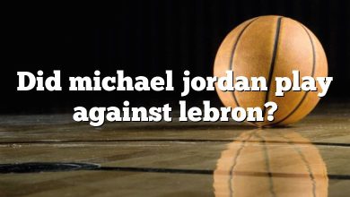 Did michael jordan play against lebron?