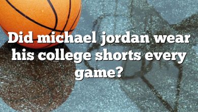 Did michael jordan wear his college shorts every game?