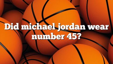 Did michael jordan wear number 45?