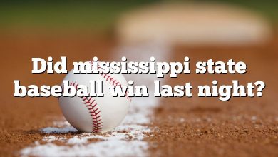 Did mississippi state baseball win last night?