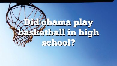 Did obama play basketball in high school?