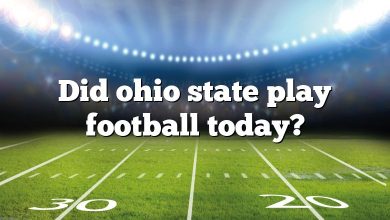 Did ohio state play football today?