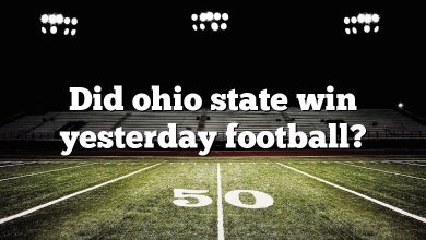 Did ohio state win yesterday football?