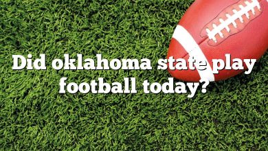 Did oklahoma state play football today?