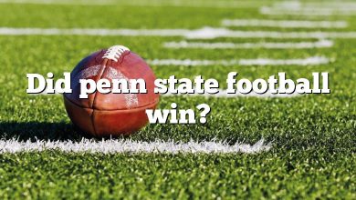 Did penn state football win?