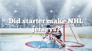 Did starter make NHL jerseys?