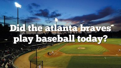 Did the atlanta braves play baseball today?