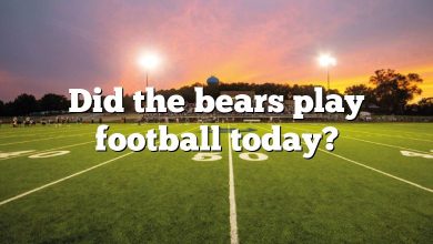 Did the bears play football today?