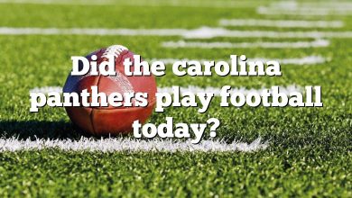 Did the carolina panthers play football today?