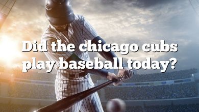 Did the chicago cubs play baseball today?