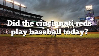 Did the cincinnati reds play baseball today?