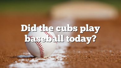 Did the cubs play baseball today?