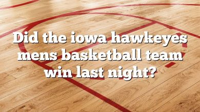 Did the iowa hawkeyes mens basketball team win last night?