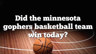 Did the minnesota gophers basketball team win today?