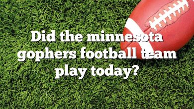 Did the minnesota gophers football team play today?