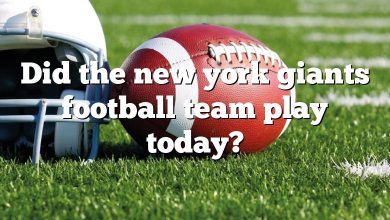 Did the new york giants football team play today?