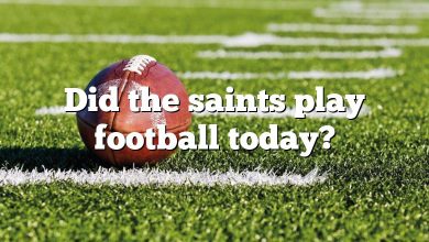 Did the saints play football today?